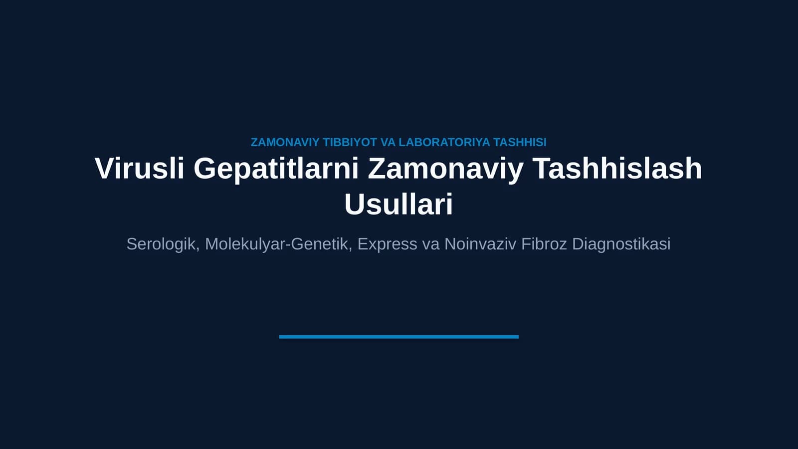 Virusli gepatitlarni zamonaviy tashxislash usullari | 15 slayd