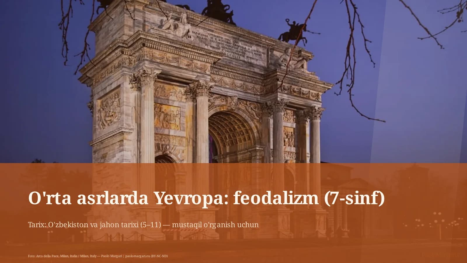 O'rta asrlarda Yevropa: feodalizm (7-sinf)
