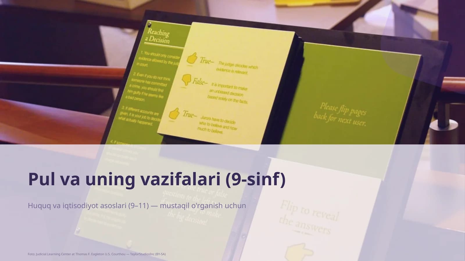 Pul va uning vazifalari (9-sinf)
