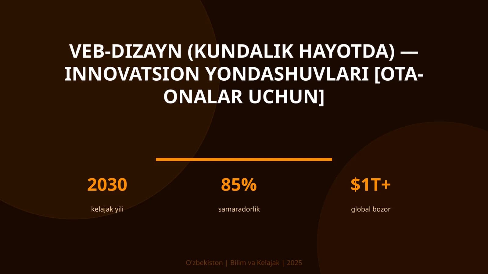 VEB-DIZAYN (KUNDALIK HAYOTDA) — INNOVATSION YONDASHUVLARI [OTA-ONALAR UCHUN]