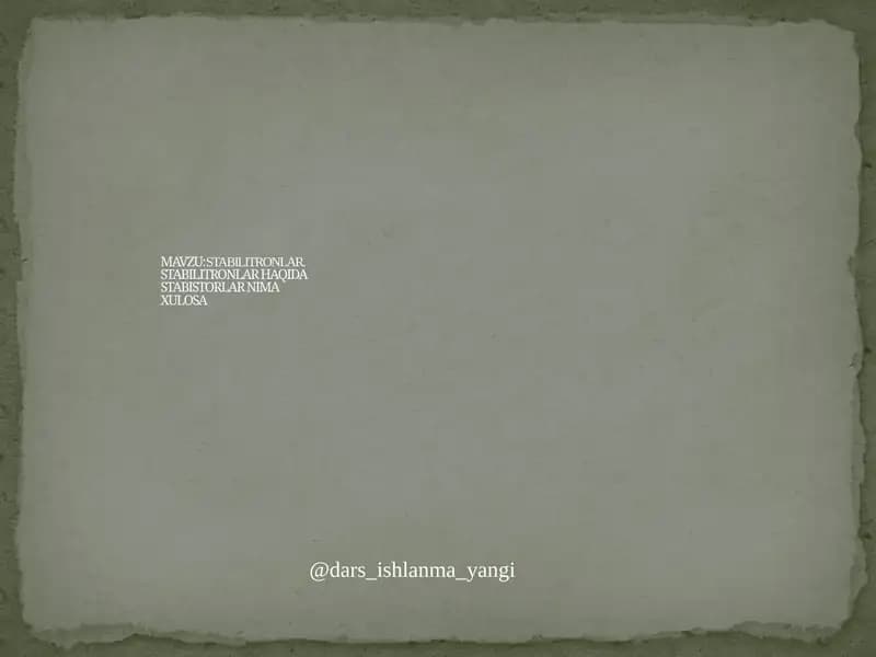 STABILITRONLAR