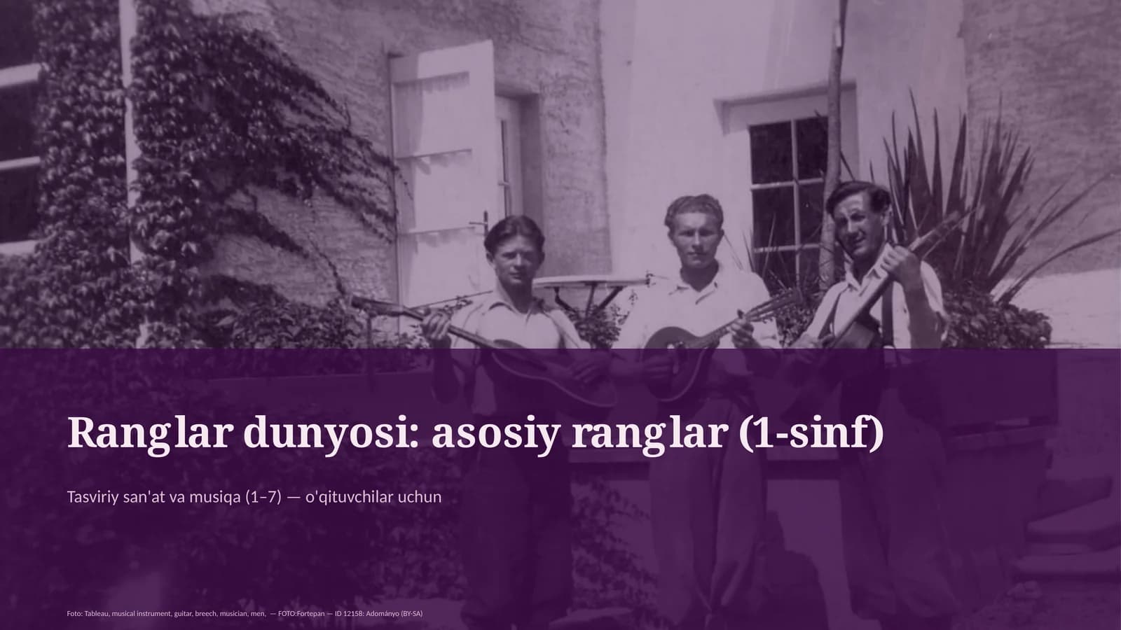 Ranglar dunyosi: asosiy ranglar (1-sinf)