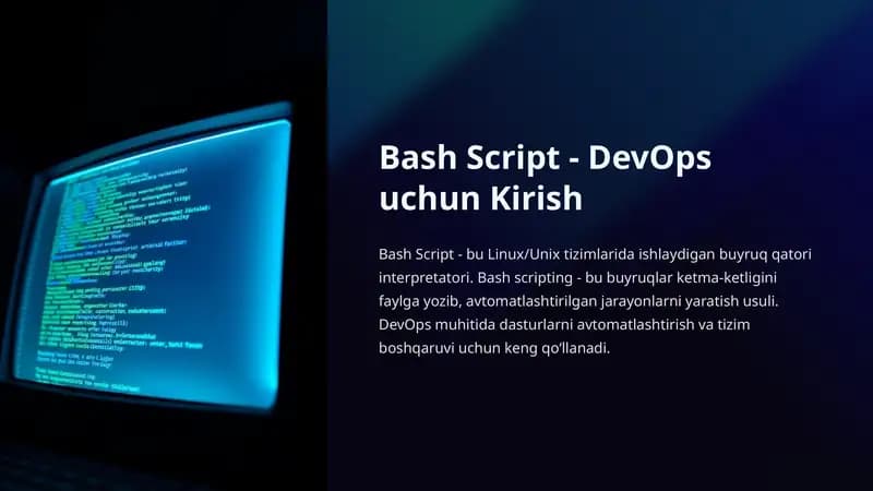 Bash Script - DevOps uchun Kirish