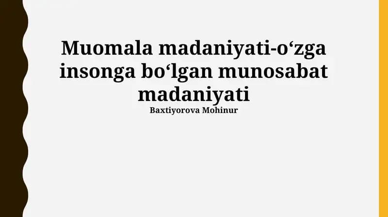 Xushmuomalalikning afzalliklari
