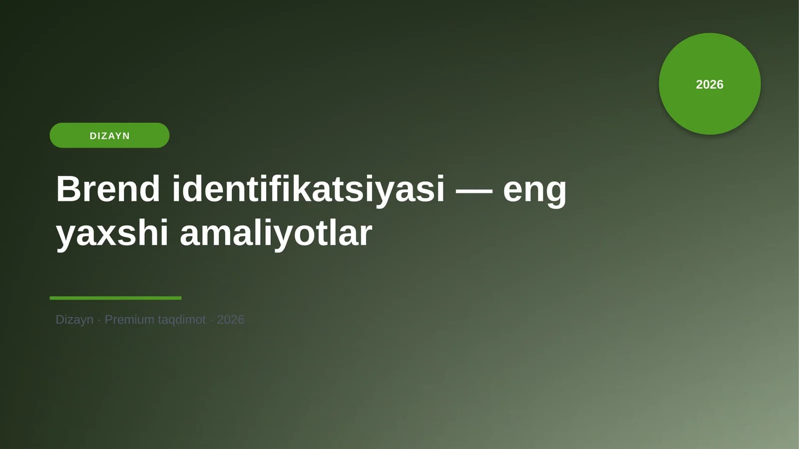 Brend identifikatsiyasi — eng yaxshi amaliyotlar