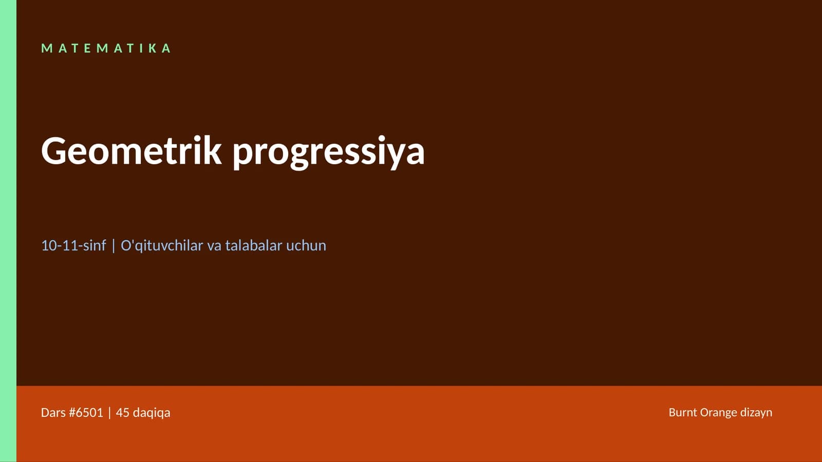 Geometrik progressiya