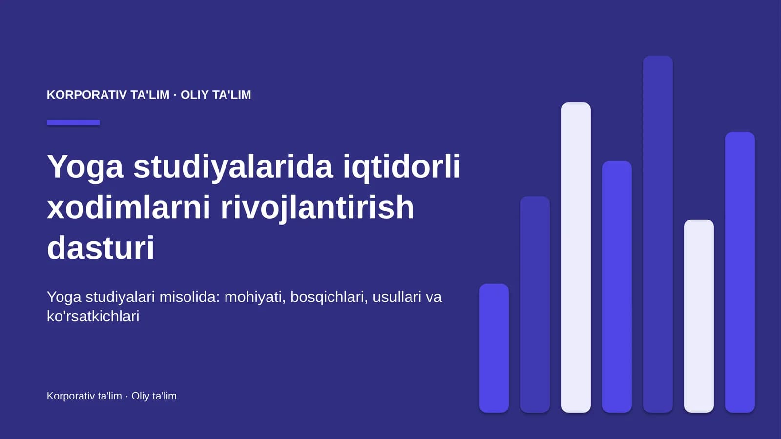 yoga studiyalarida iqtidorli xodimlarni rivojlantirish dasturi 2957