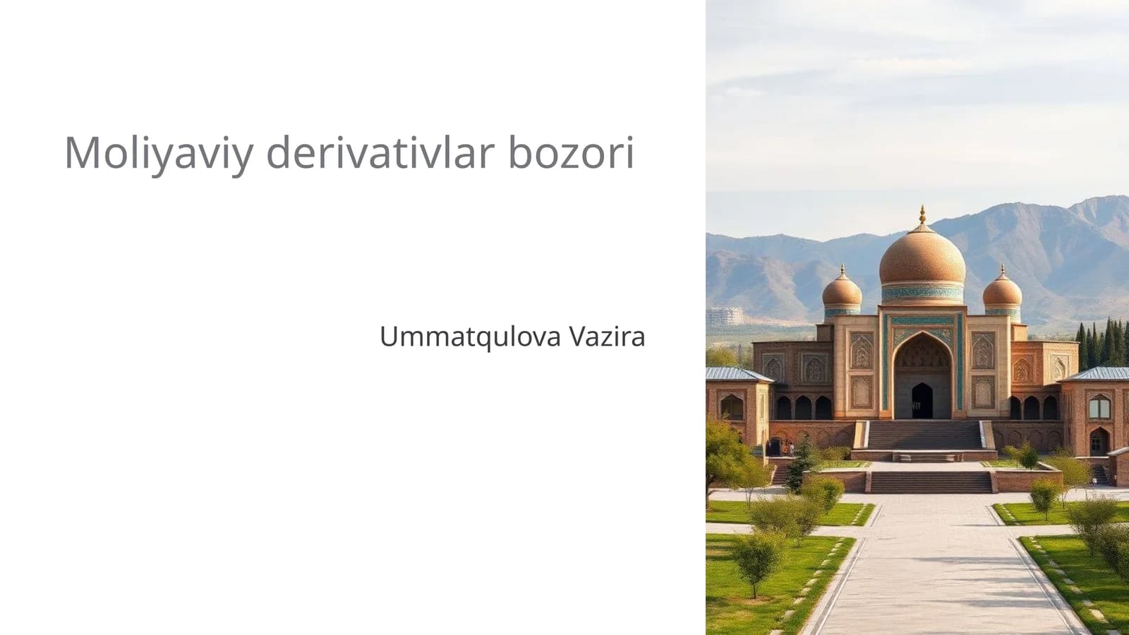 Moliyaviy derivativlar bozori