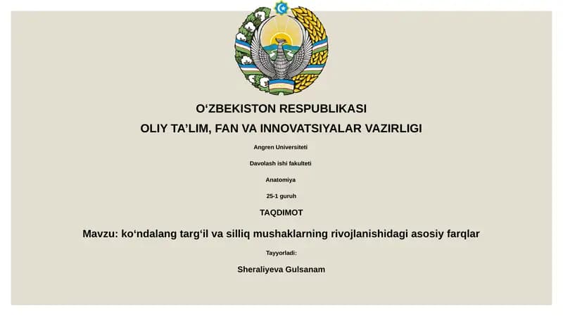 Embriyon kelib chiqishi va hujayra tuzilishi