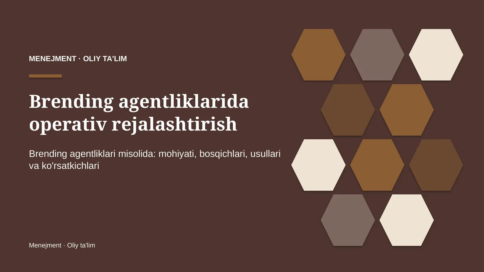 brending agentliklarida operativ rejalashtirish 6780
