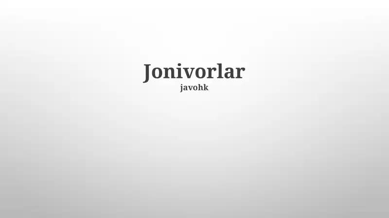 Jonivorlar