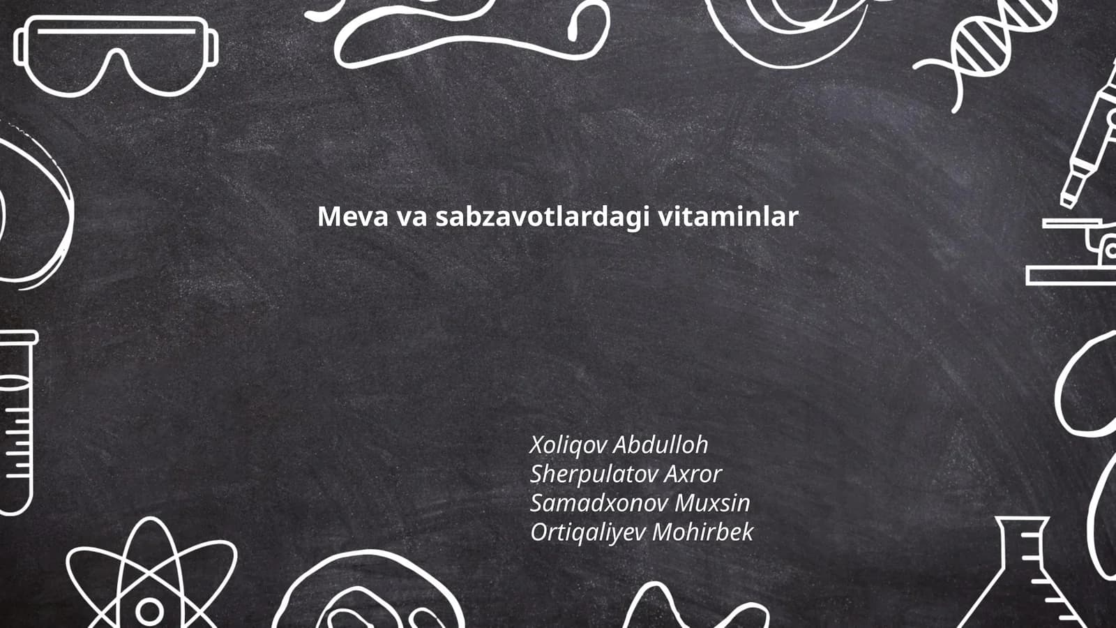 Meva va sabzavotlardagi vitaminlar
