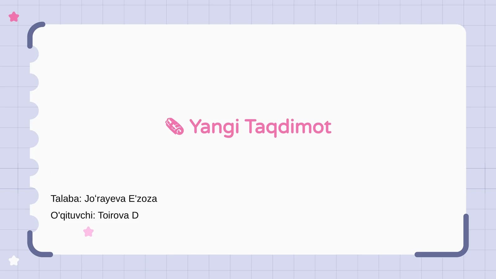 Yangi Taqdimot