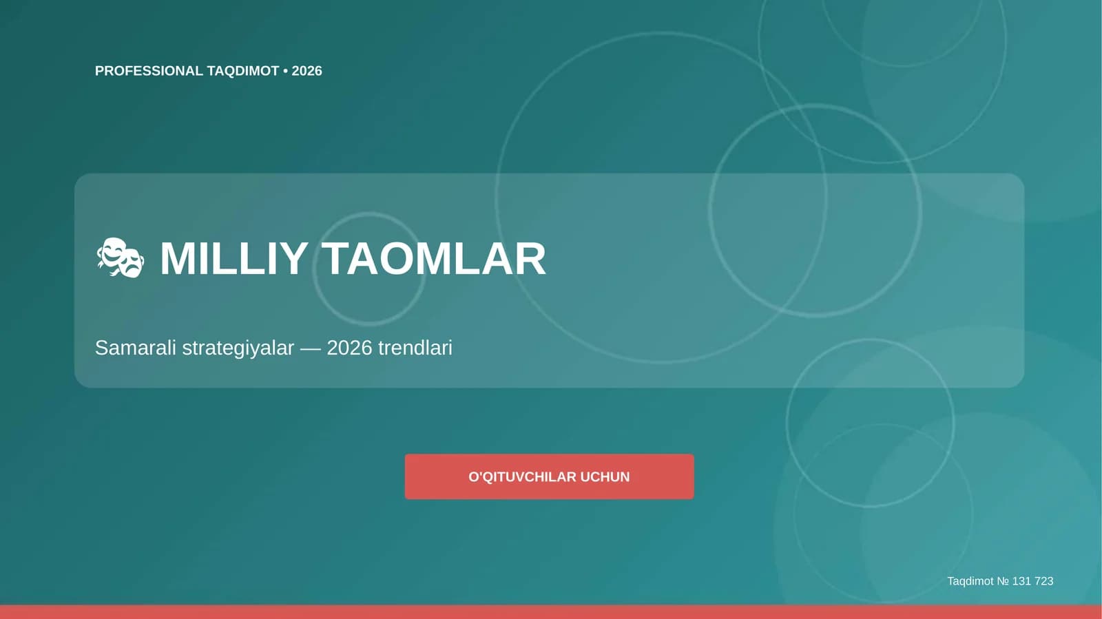 MILLIY TAOMLAR