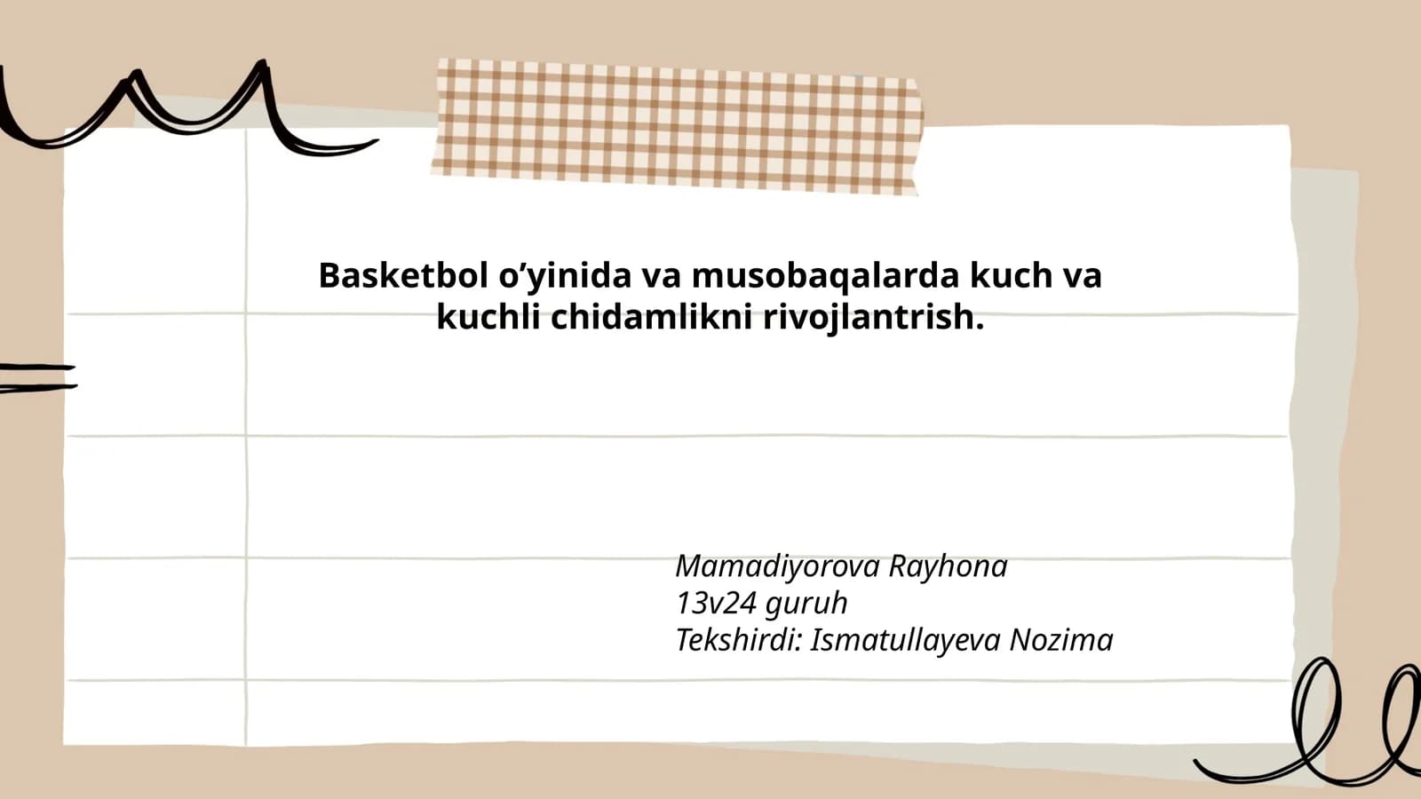 Baskеtbоl o’yinida va musоbaqalarda kuch va kuchli chidamlikni rivоjlantrish