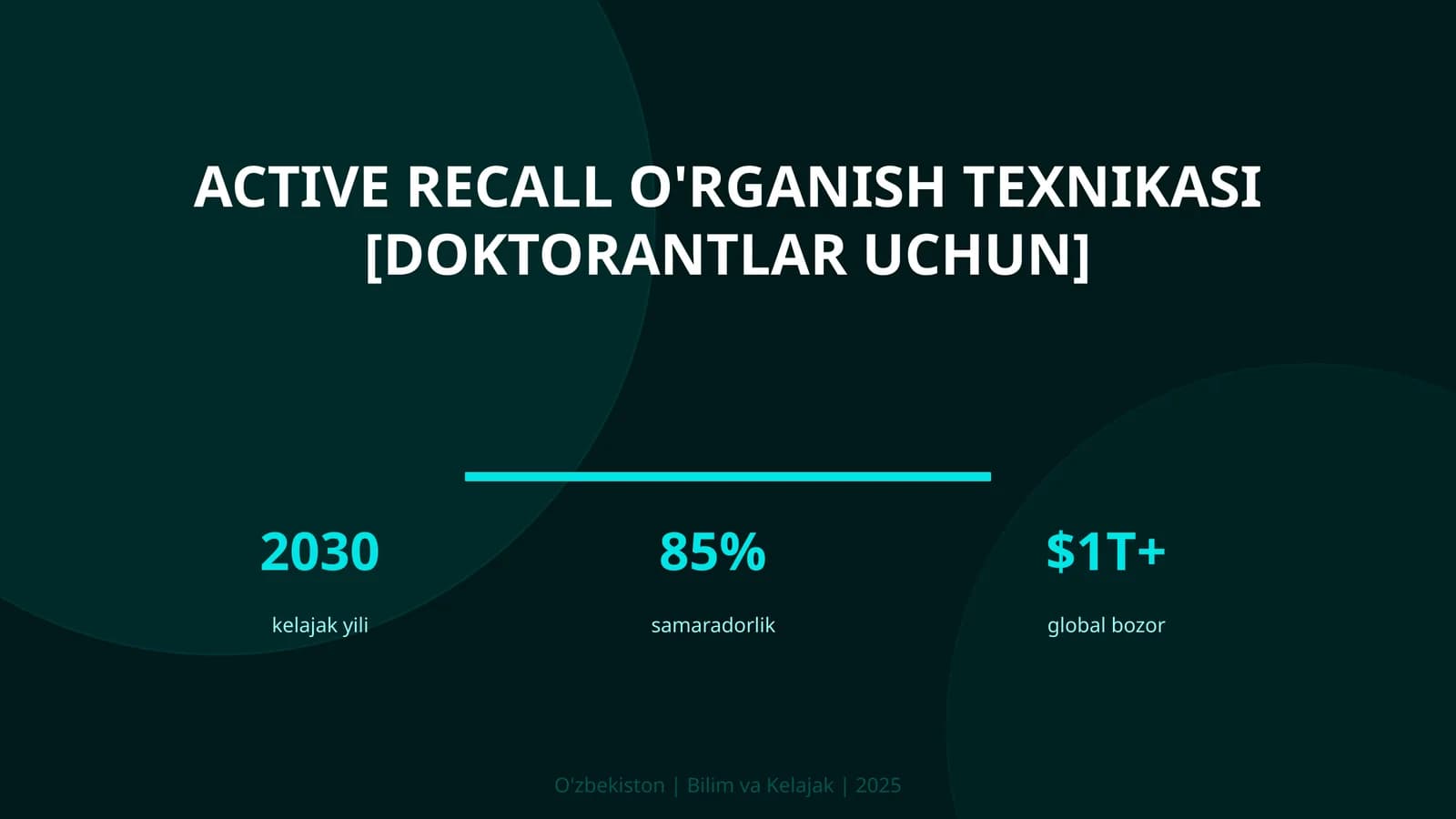 Active recall o'rganish texnikasi [doktorantlar uchun]