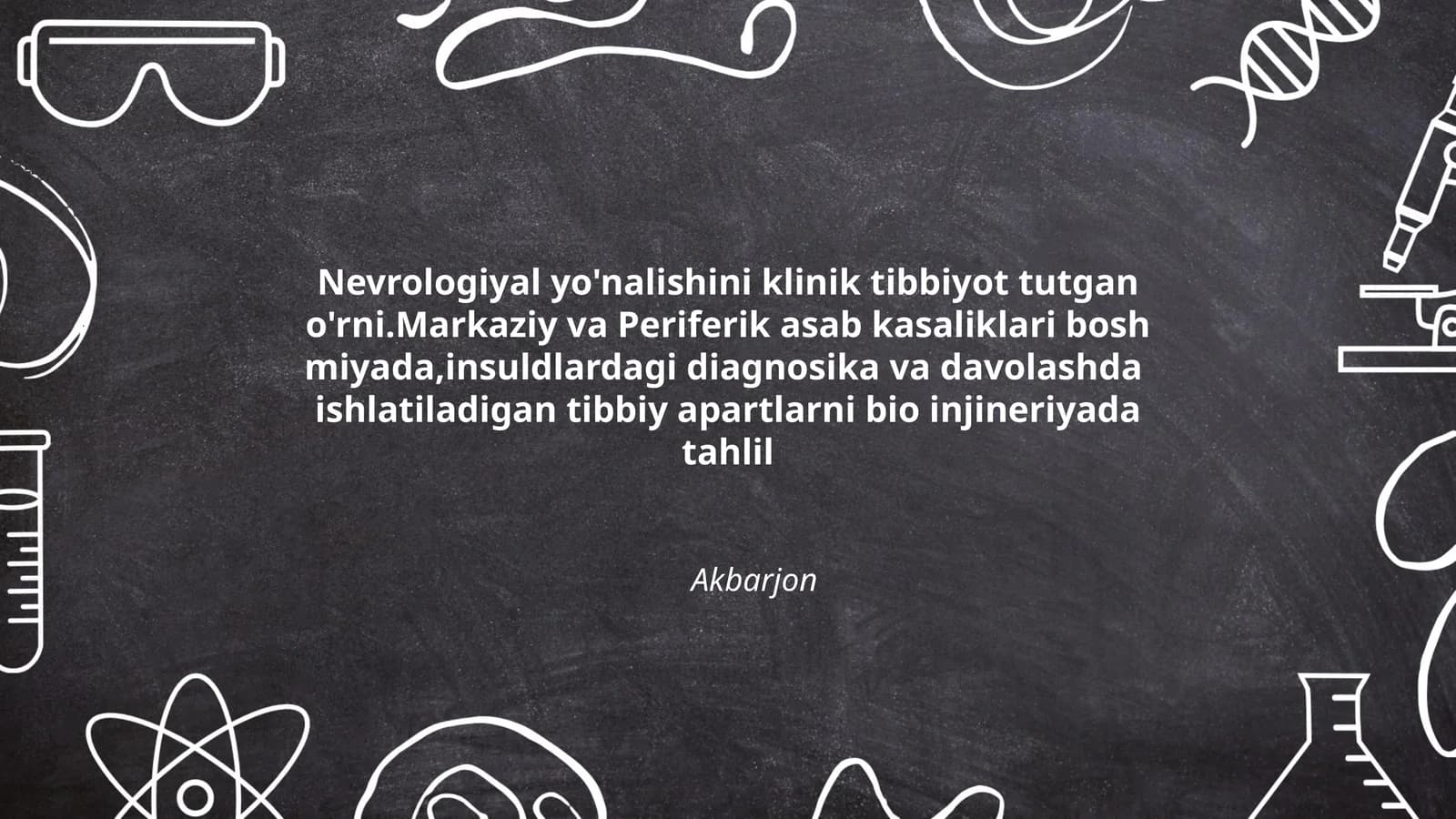 Nevrologiyal yo'nalishini klinik tibbiyot