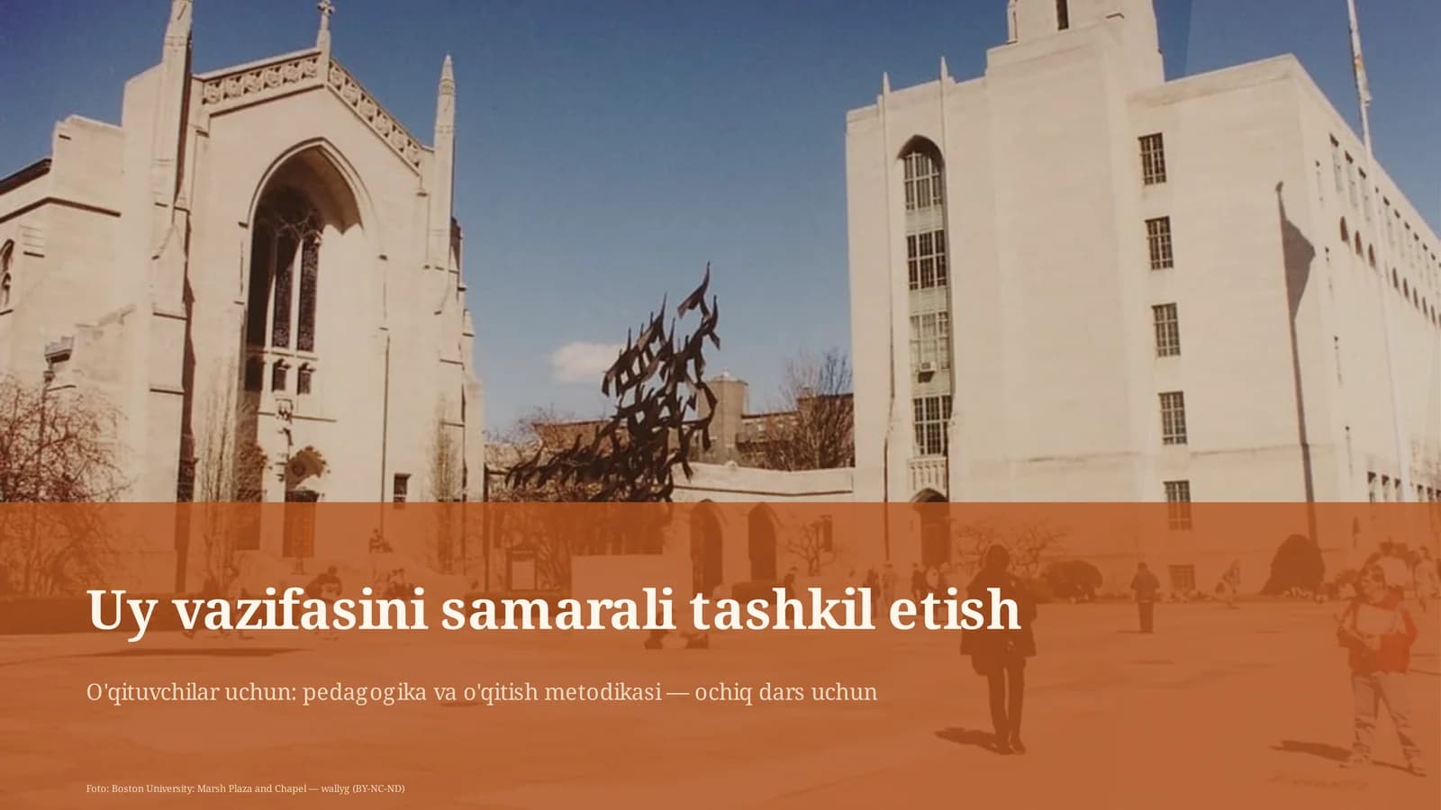 Uy vazifasini samarali tashkil etish