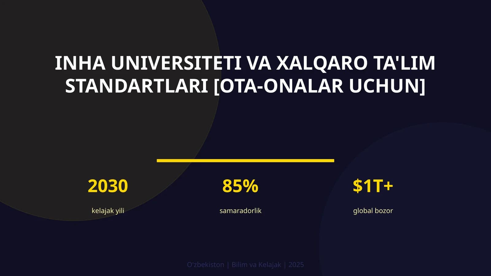 INHA universiteti va xalqaro ta'lim standartlari [ota-onalar uchun]