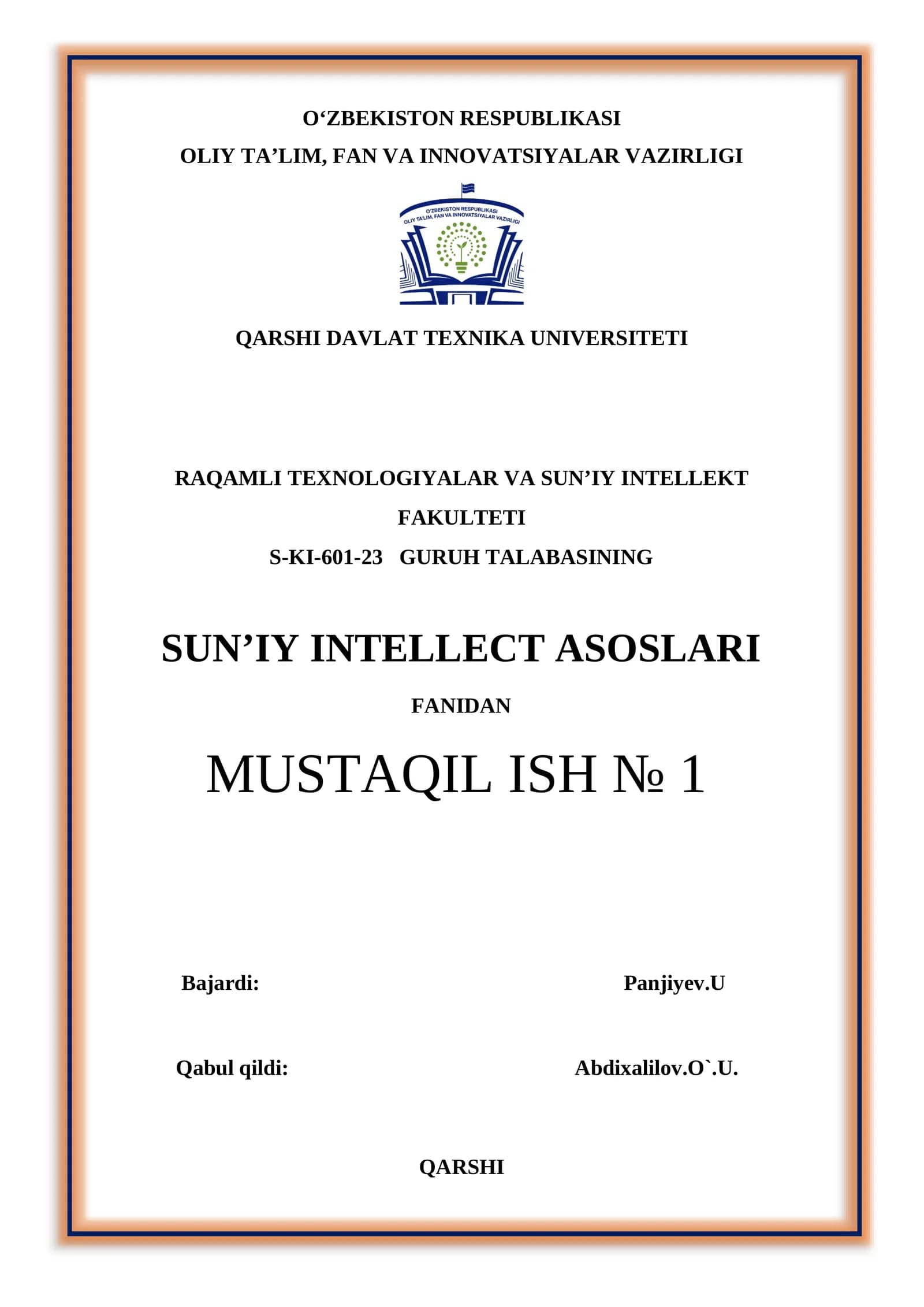 Mashinali o‘qitish usullari va algoritmlari