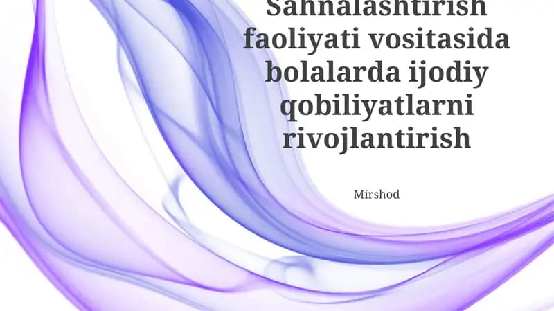 Ssenariydan Sahnaga: Hamkorlikdagi Hikoya Aytish