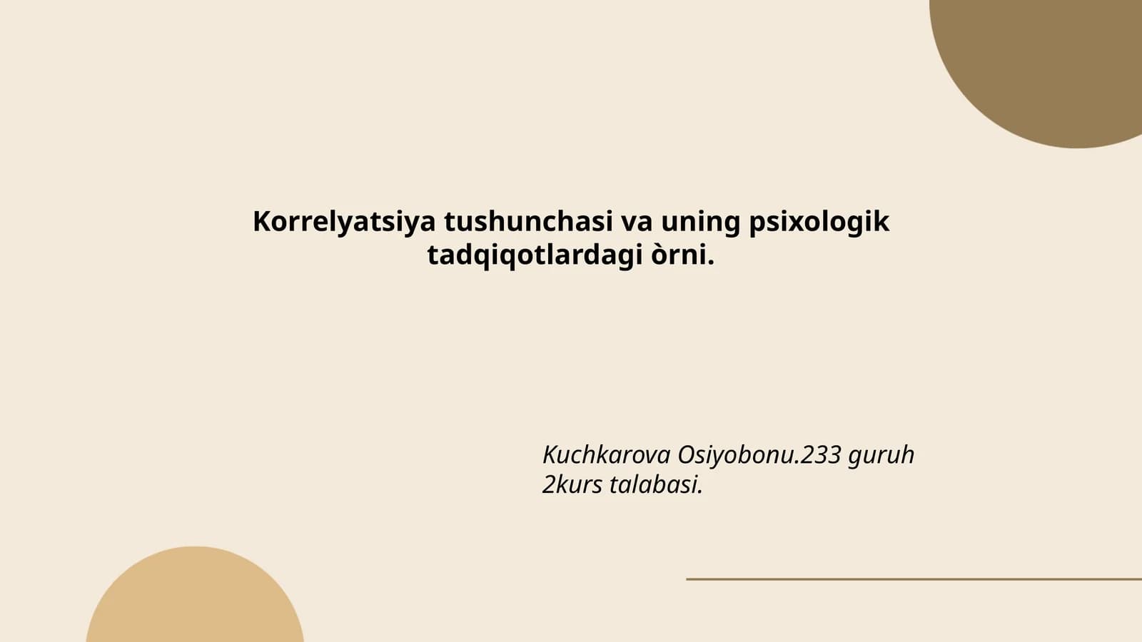 Korrelyatsiya tushunchasi va uning psixologik tadqiqotlardagi òrni