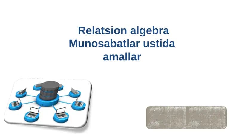 Relatsion algebra