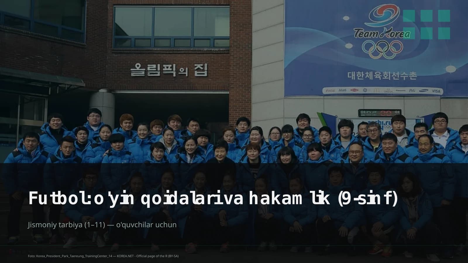 Futbol: o'yin qoidalari va hakamlik (9-sinf)