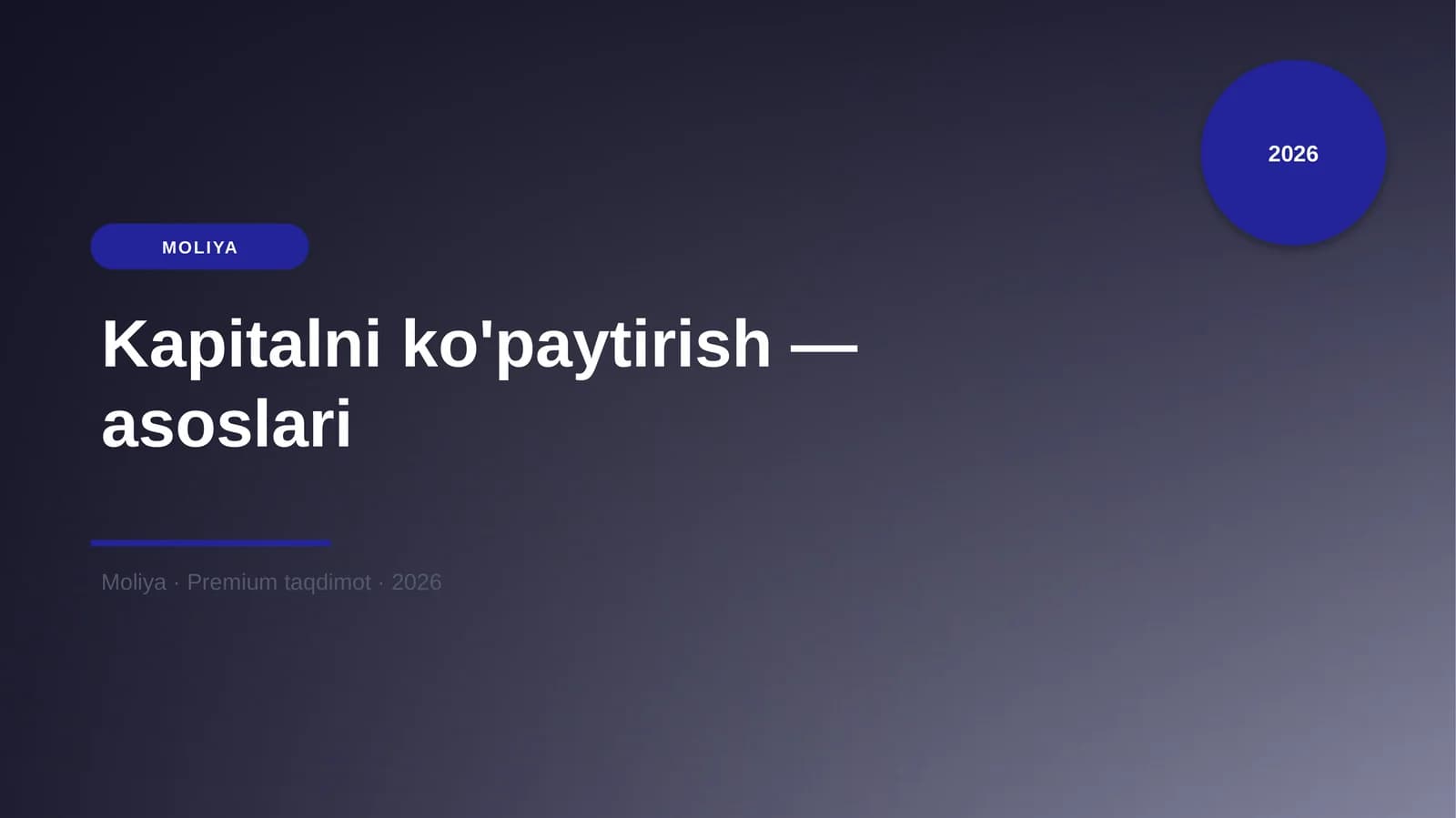Kapitalni ko'paytirish — asoslari