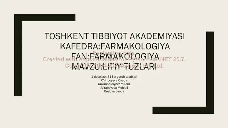 Litiy tuzlari