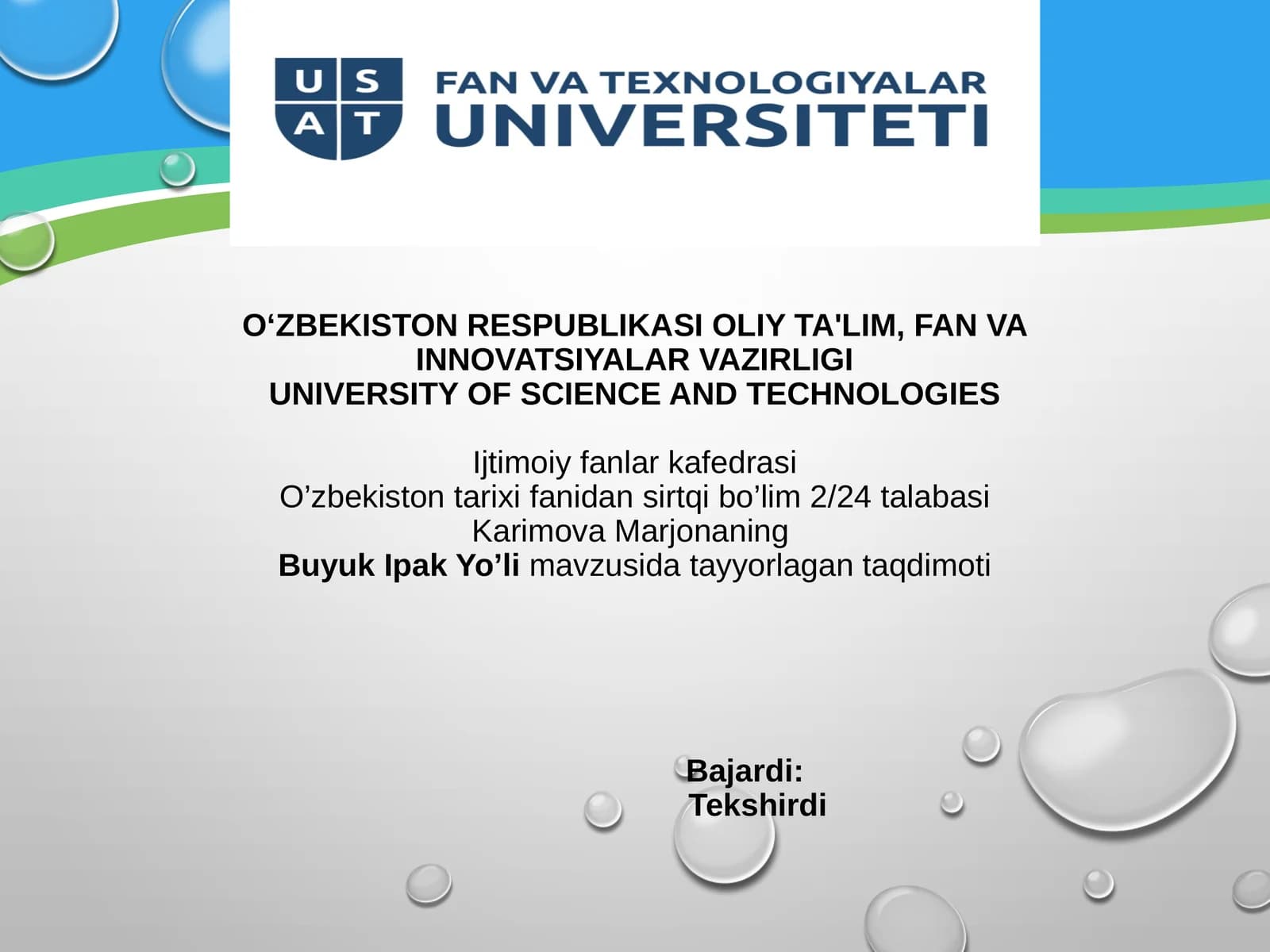 Buyuk Ipak Yo’li Tarixi