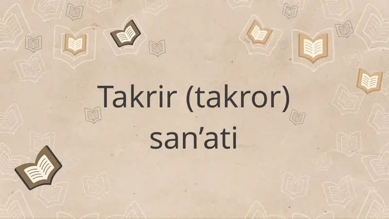 Takrir (takror) san’ati