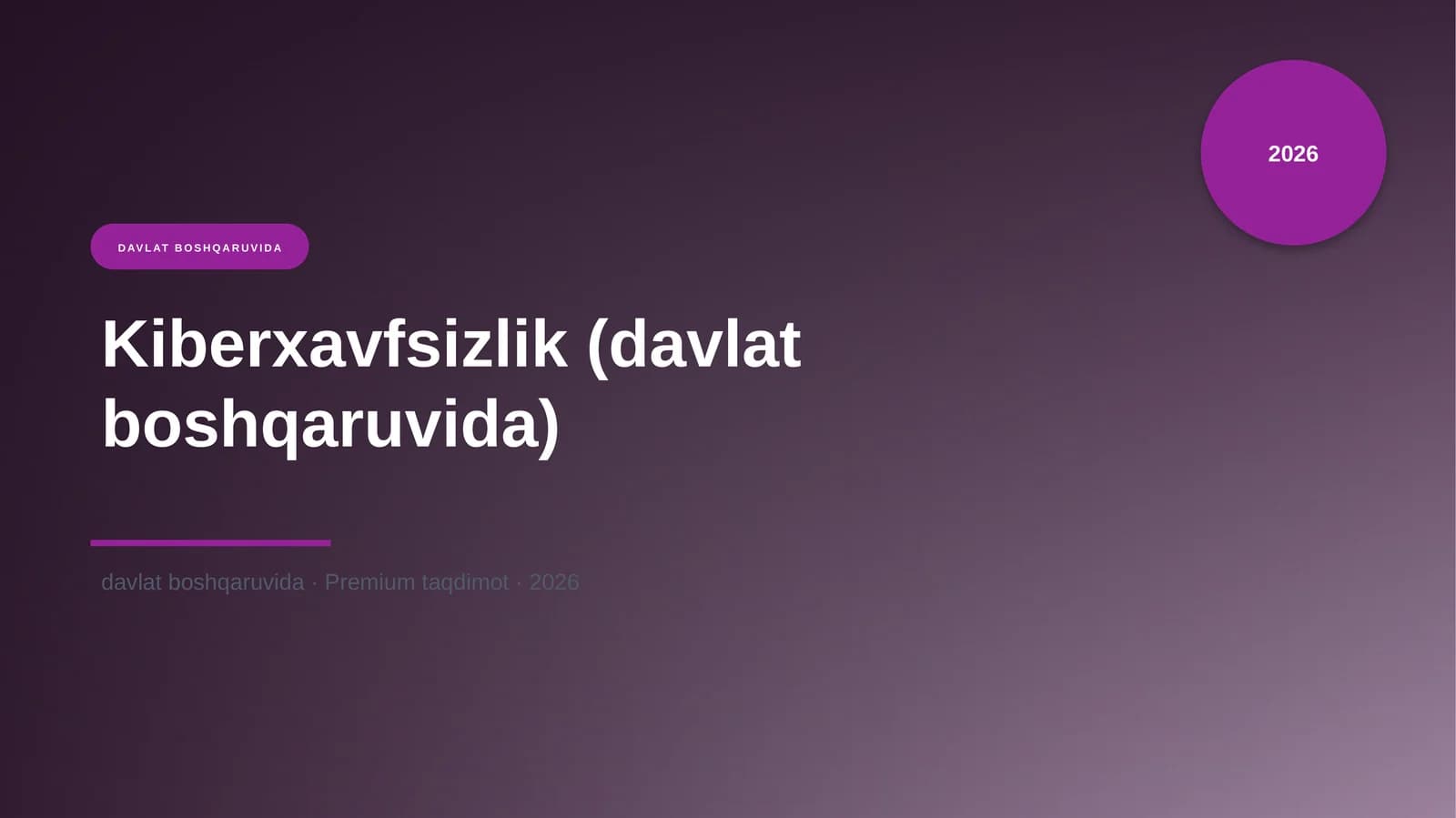 Kiberxavfsizlik (davlat boshqaruvida)