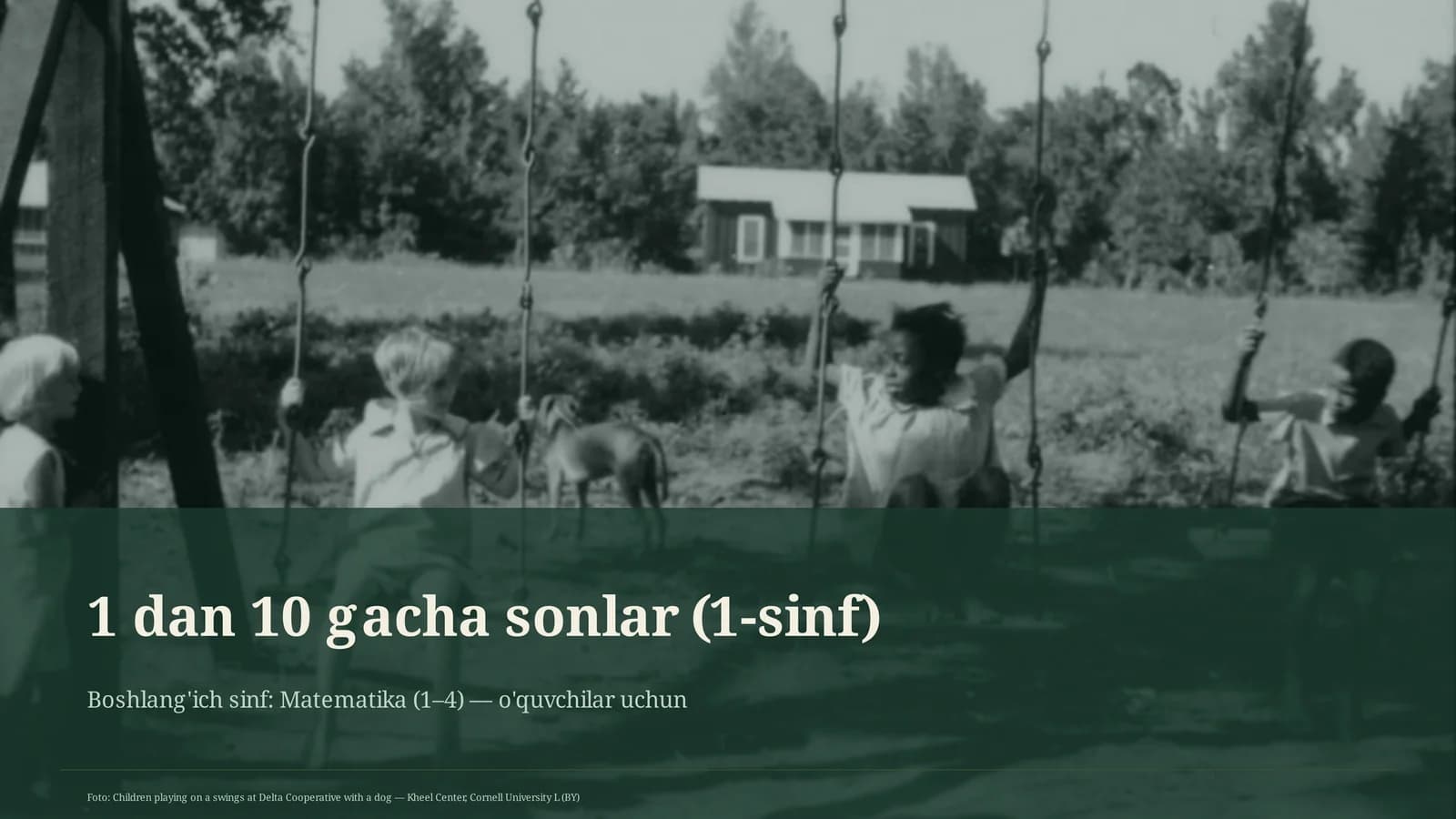 1 dan 10 gacha sonlar (1-sinf)