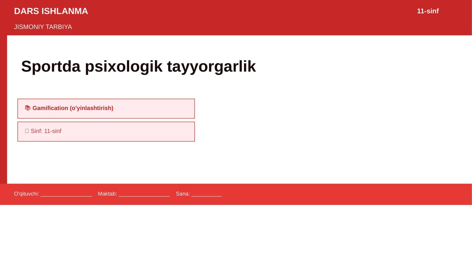 Sportda psixologik tayyorgarlik