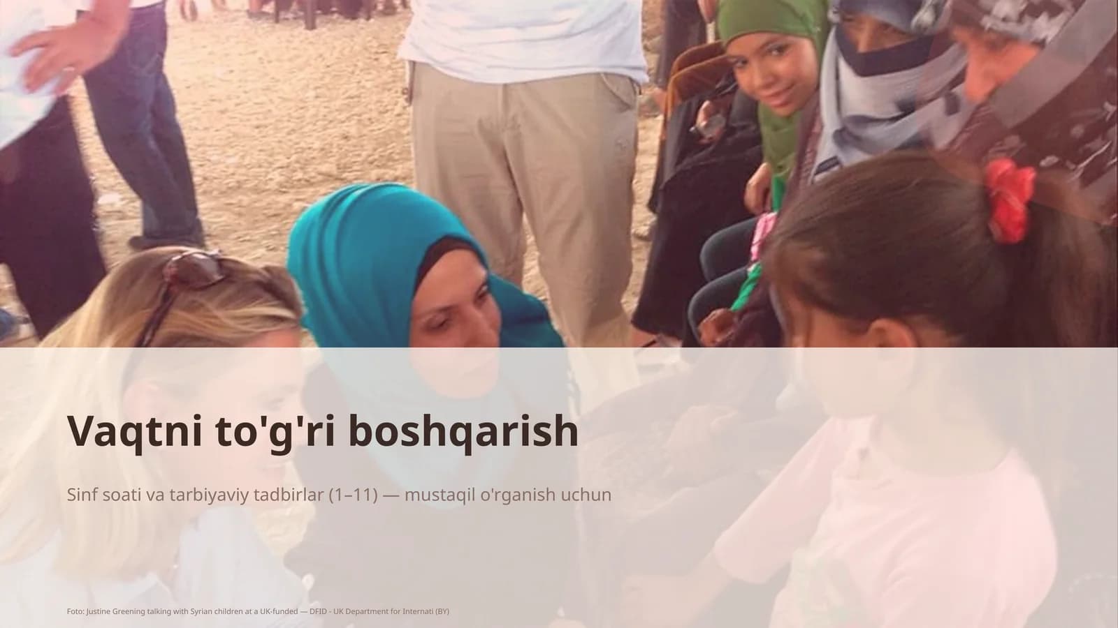 Vaqtni to'g'ri boshqarish