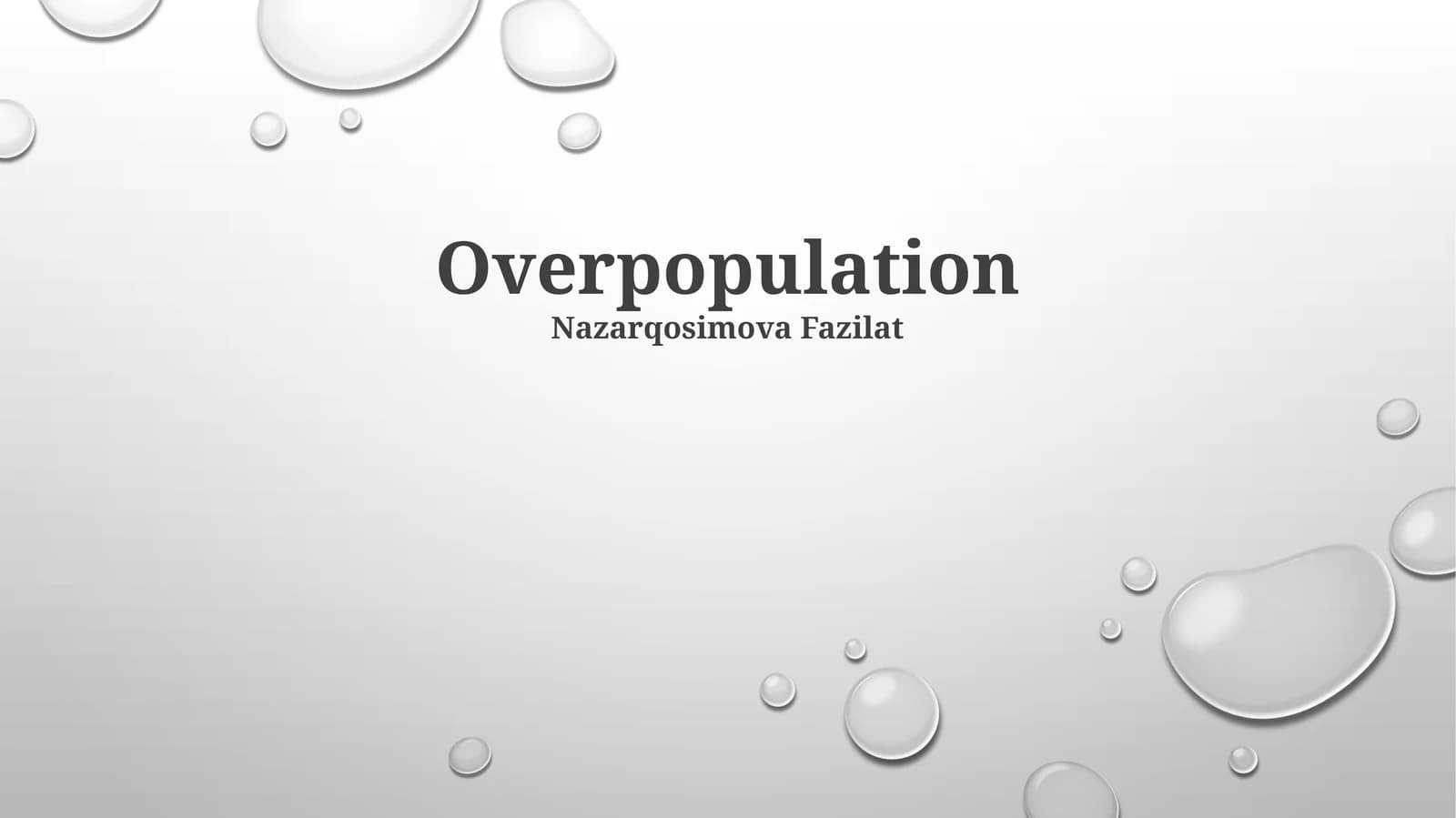 Overpopulation