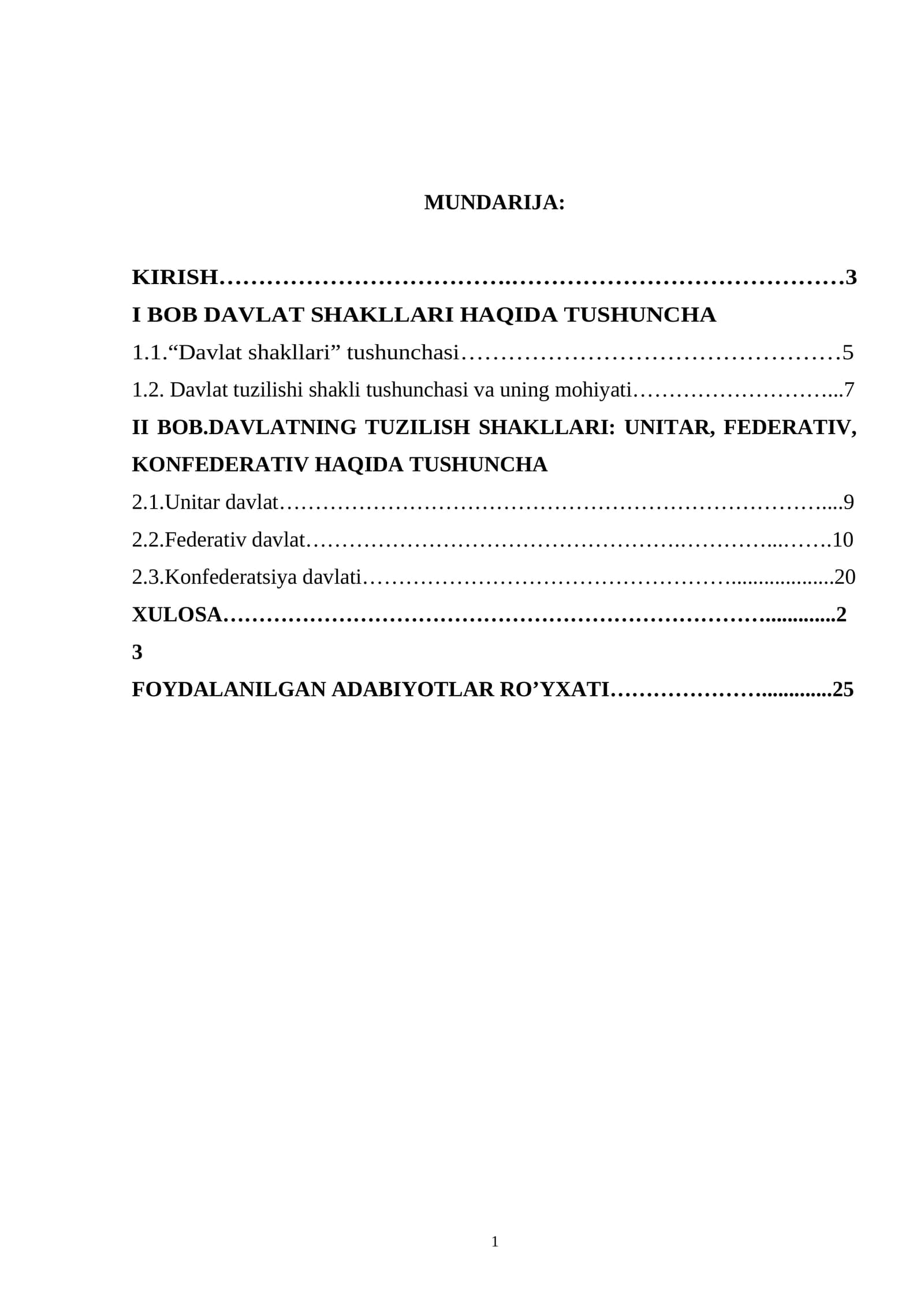 Davlat shakllari haqida tushuncha