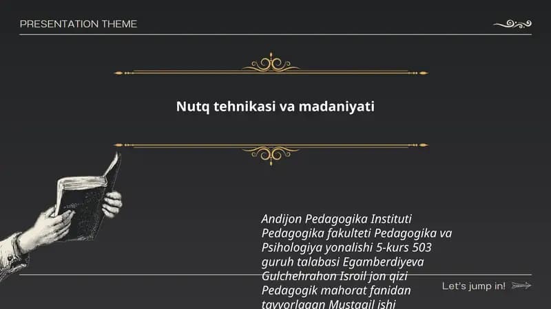 Nutq tehnikasi va madaniyati