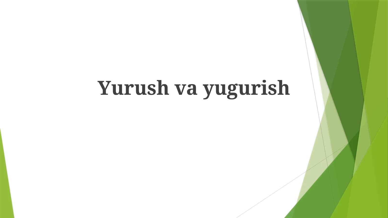 Yugurish bo'yicha mashg'ulot dasturlari