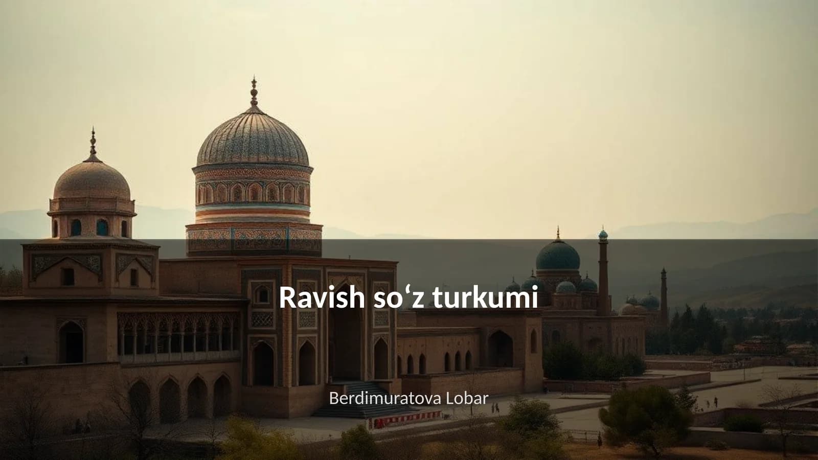 Ravish soʻz turkumi