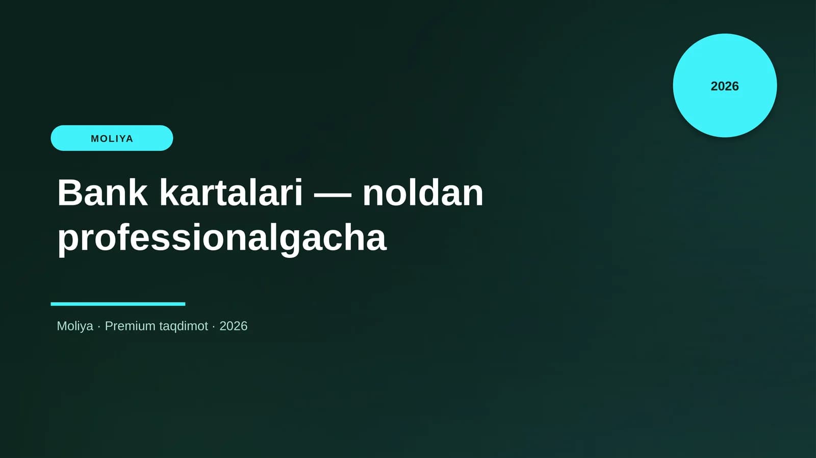 Bank kartalari — noldan professionalgacha