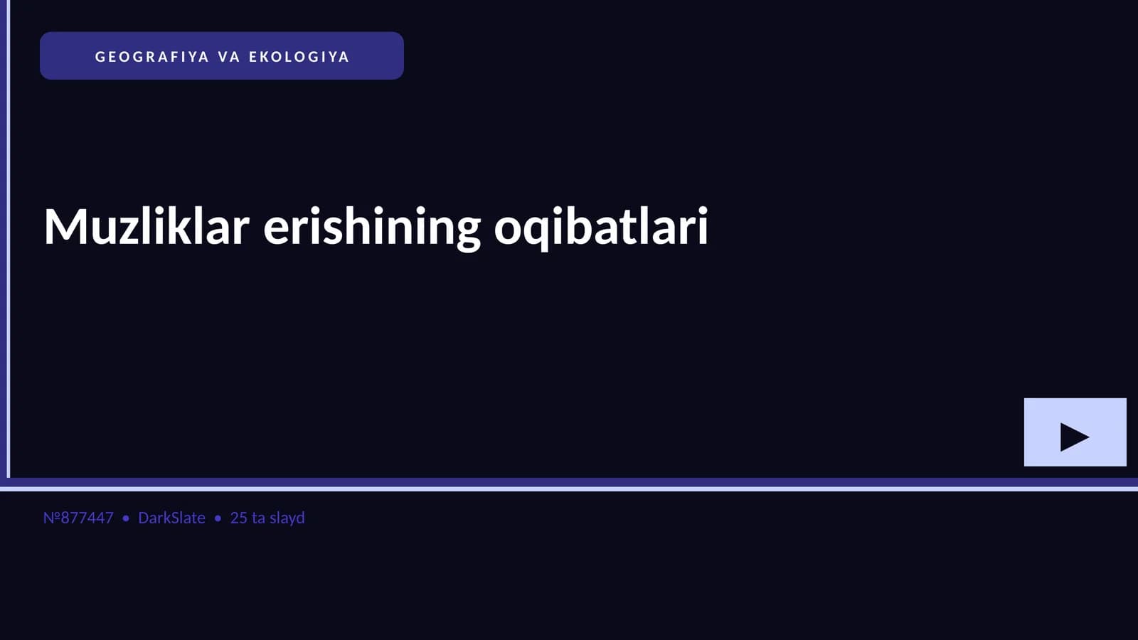 Muzliklar erishining oqibatlari