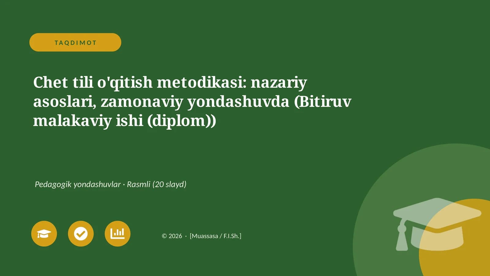 Chet tili o'qitish metodikasi: nazariy asoslari, zamonaviy yondashuvda