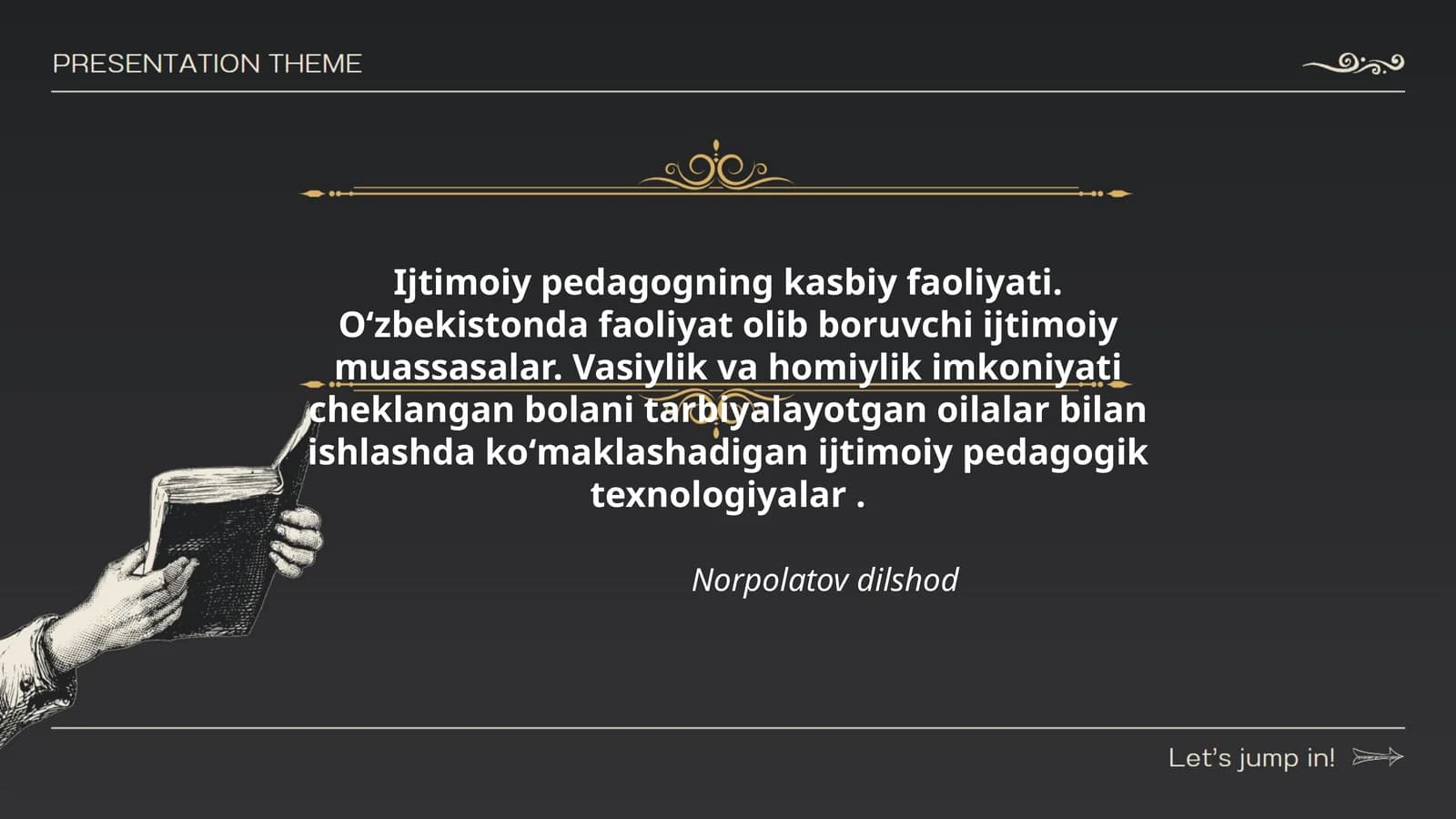 Kasbiy faoliyat va ijtimoiy pedagogika texnologiyalari