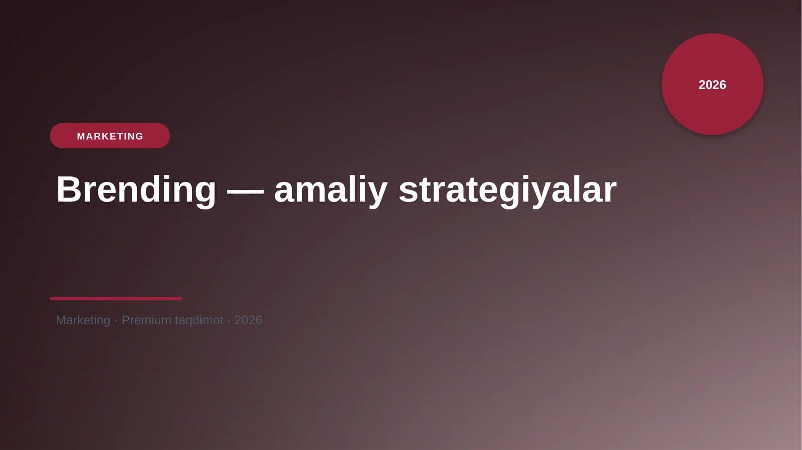 Brending — amaliy strategiyalar