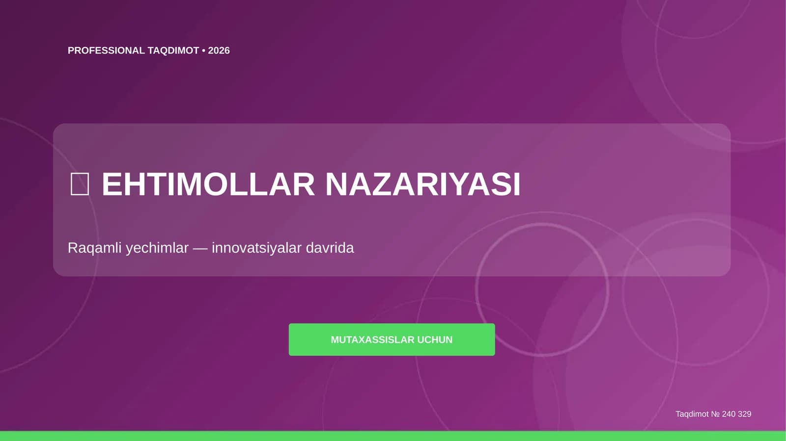 EHTIMOLLAR NAZARIYASI
