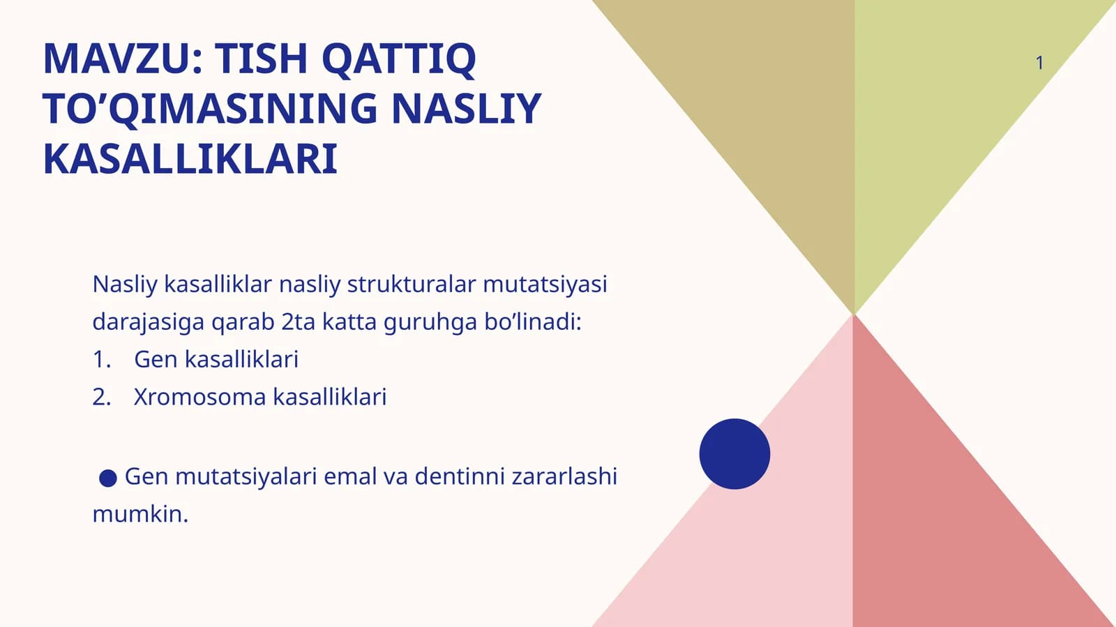 Tishqattiq to'qimasining nasliy kasalliklari