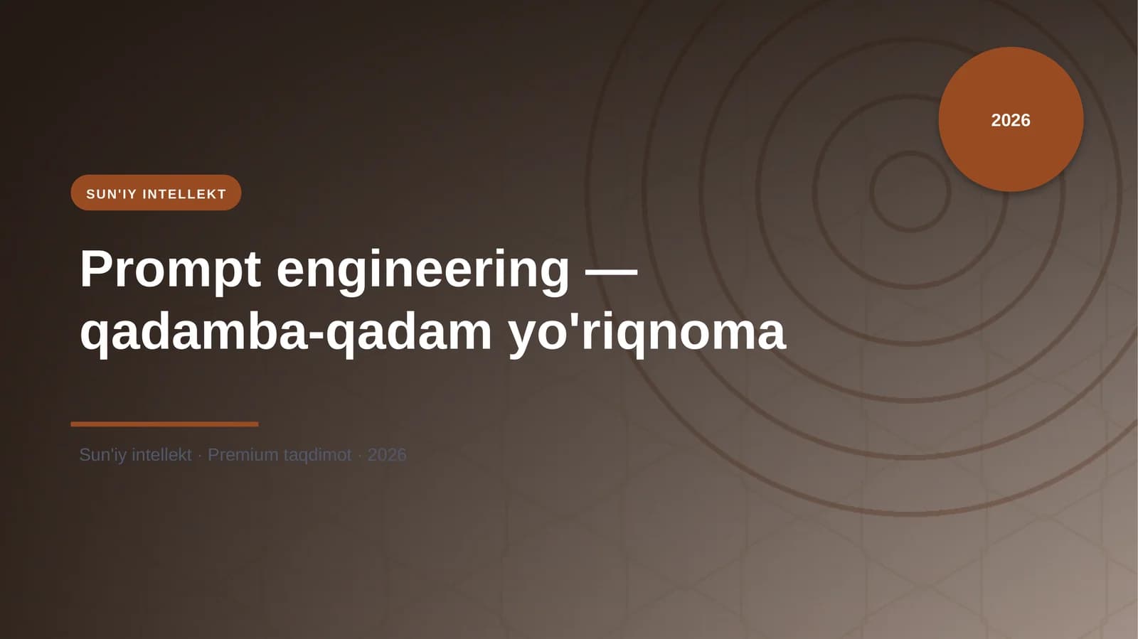 Prompt engineering — qadamba-qadam yo'riqnoma