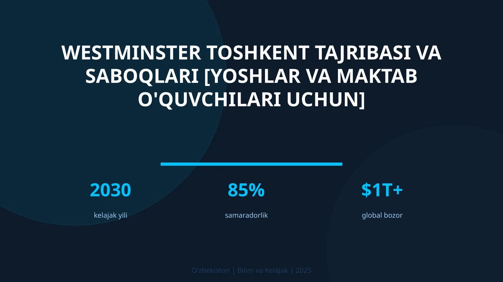 Westminster Toshkent tajribasi va saboqlari [yoshlar va maktab o'quvchilari uchun]
